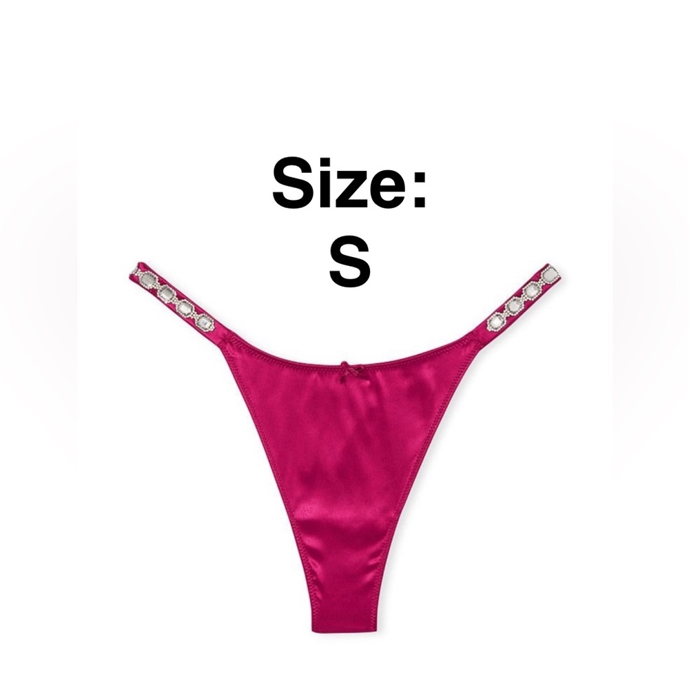 Victoria Secrets DREAM ANGELS
Bejeweled Strap Satin V-String Panty-NEW